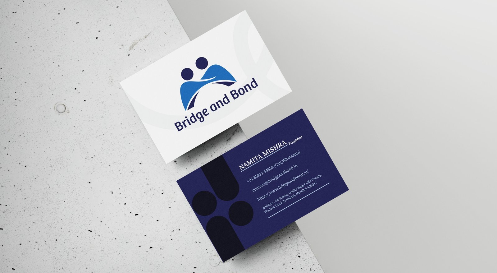 Bridge and Bond business card mockup